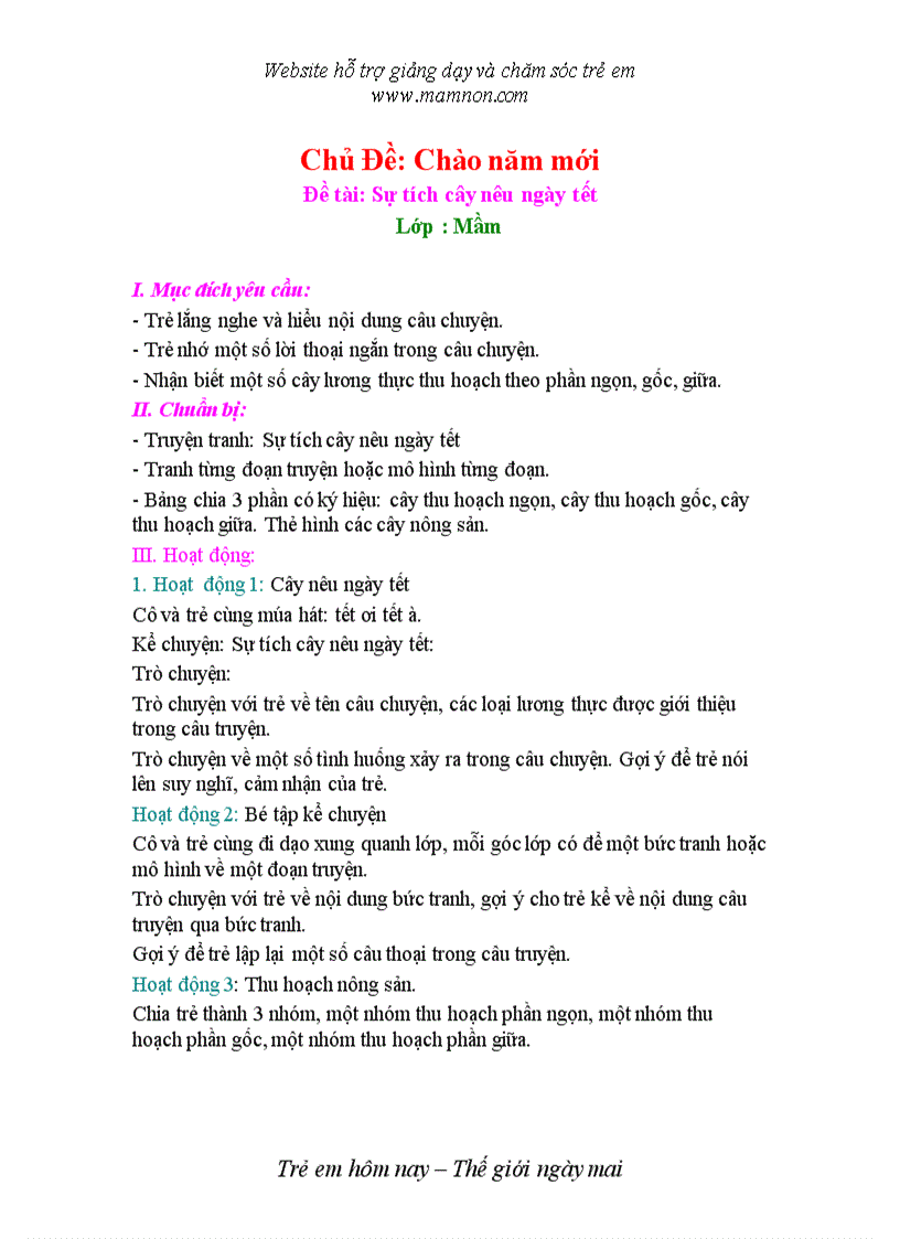 image for page Sự tích cây nêu ngày tết