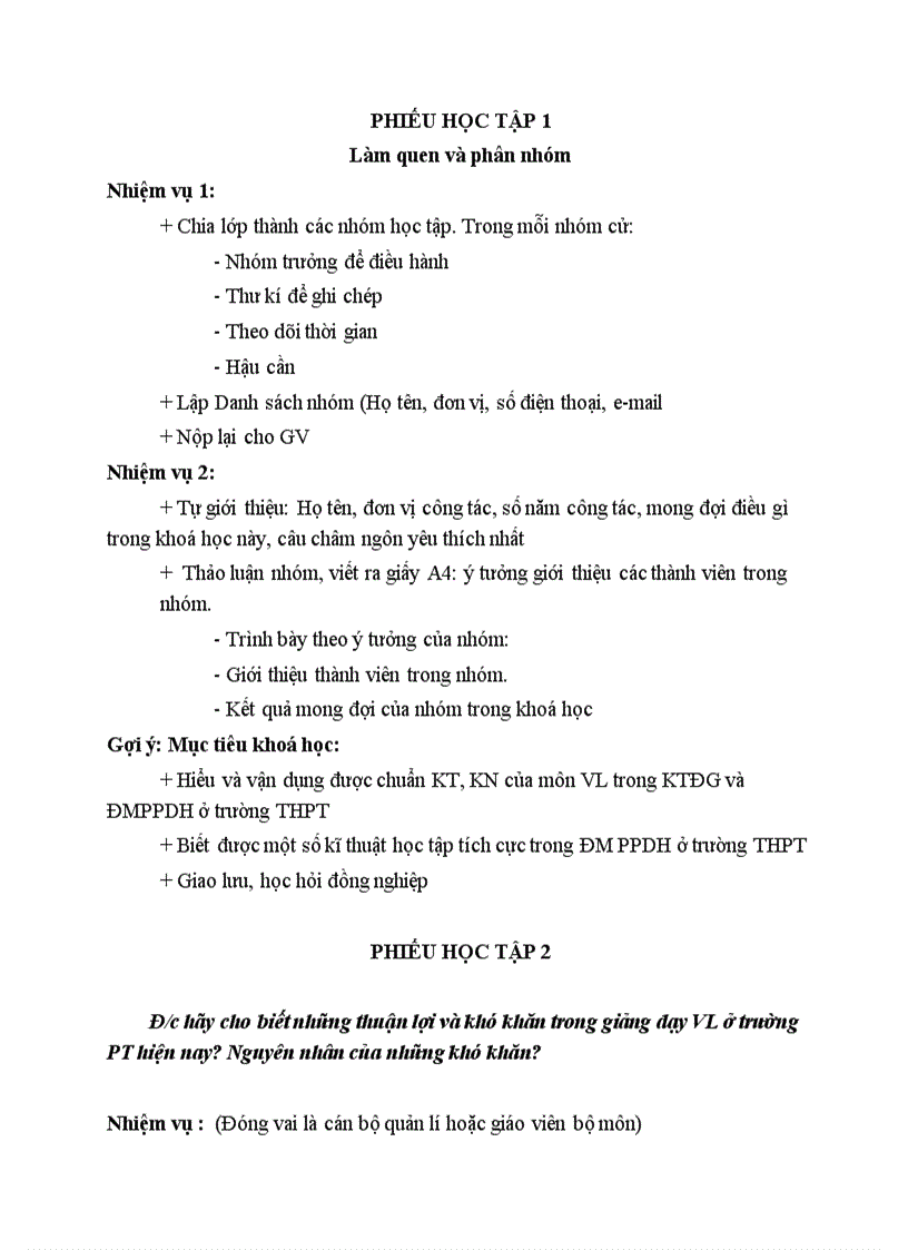 image for page Tài liệu tập huấn chuẩn kiến thức kĩ năng
