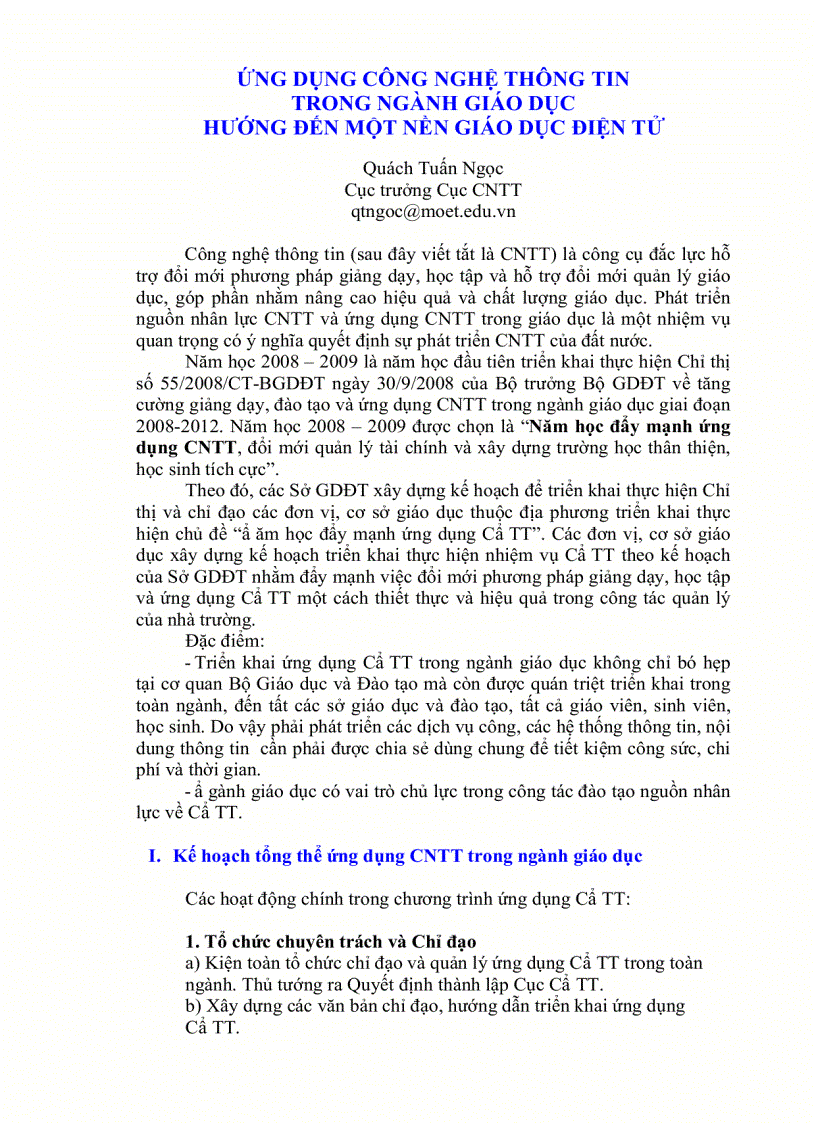 image for page Tai lieu tap huan Ung dung CNTT trong Day va Hoc tich cuc pdf