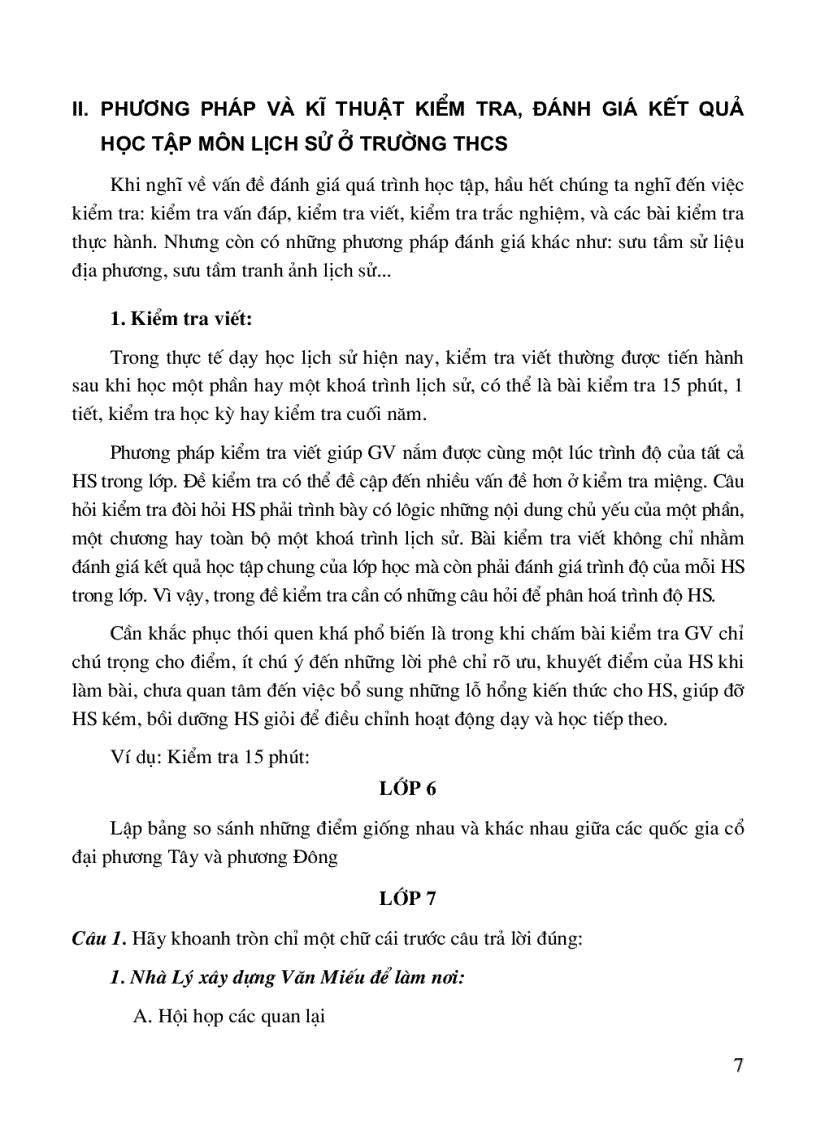 image for page Tập huấn Đổi mới DG KQHT của HS môn Sử