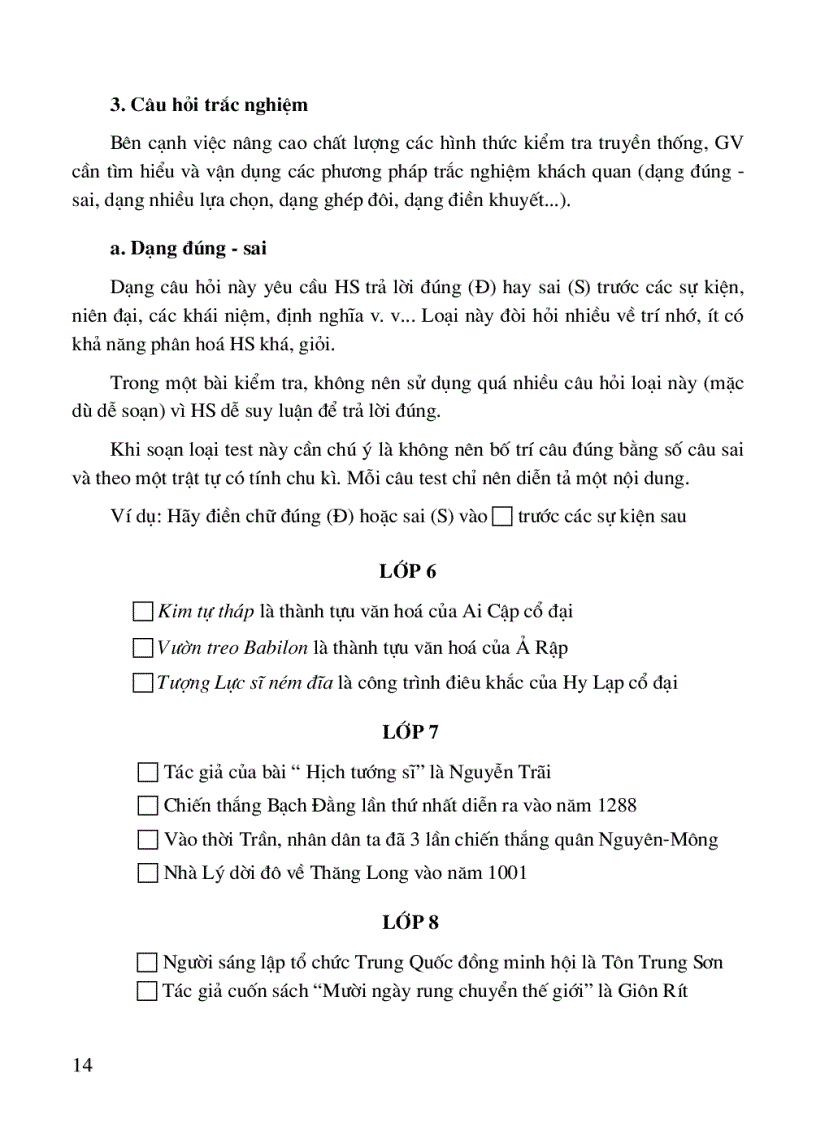 image for page Tập huấn Đổi mới DG KQHT của HS môn Sử