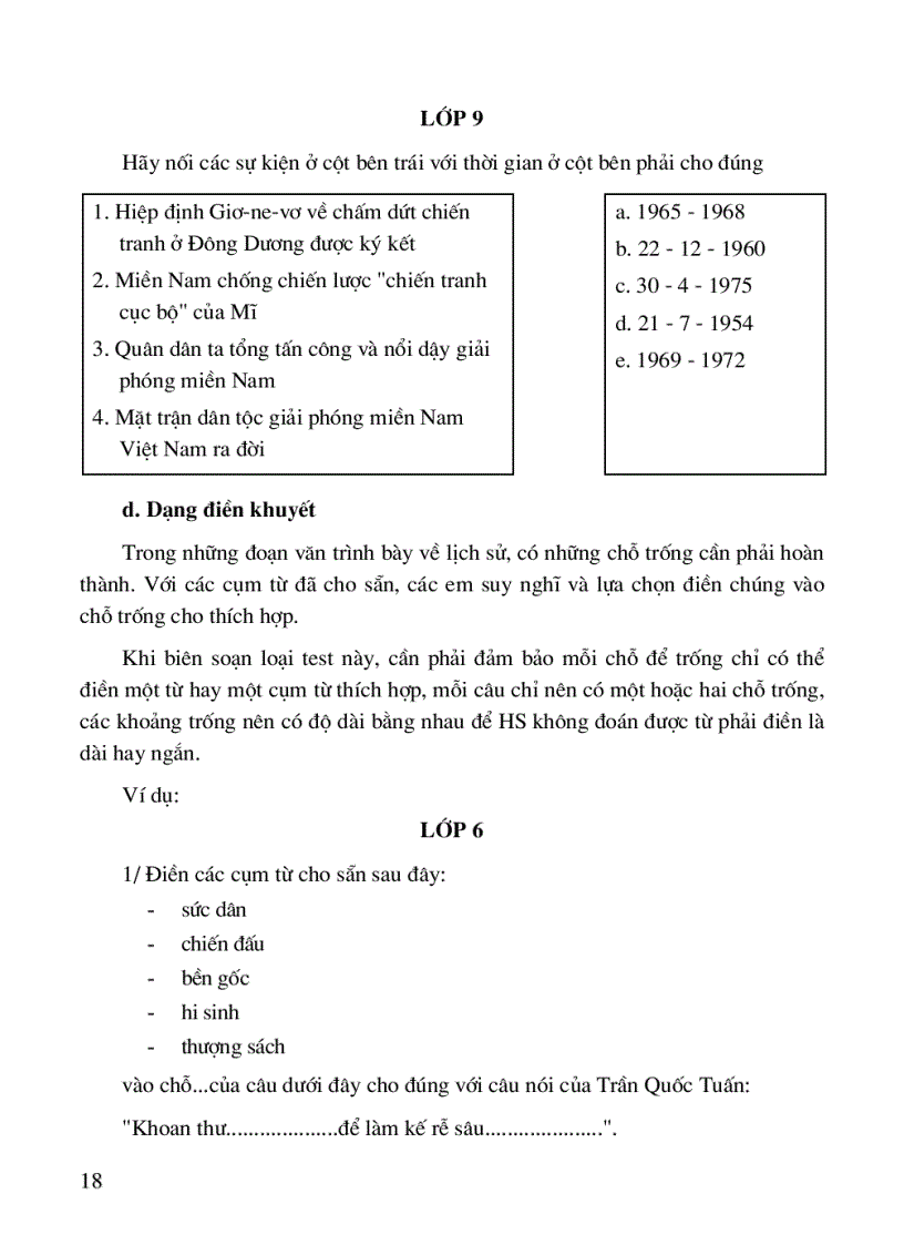 image for page Tập huấn Đổi mới DG KQHT của HS môn Sử