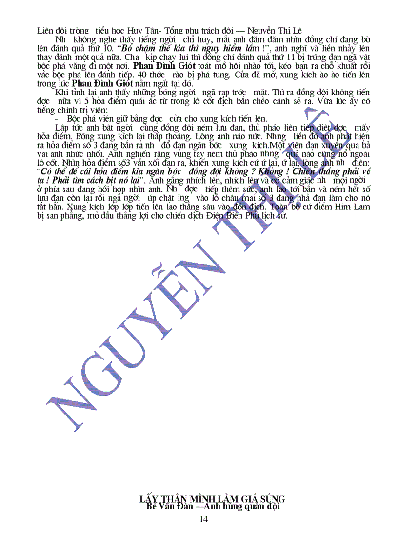 image for page Tên và tiểu sử các anh hhùng liệt sỹ