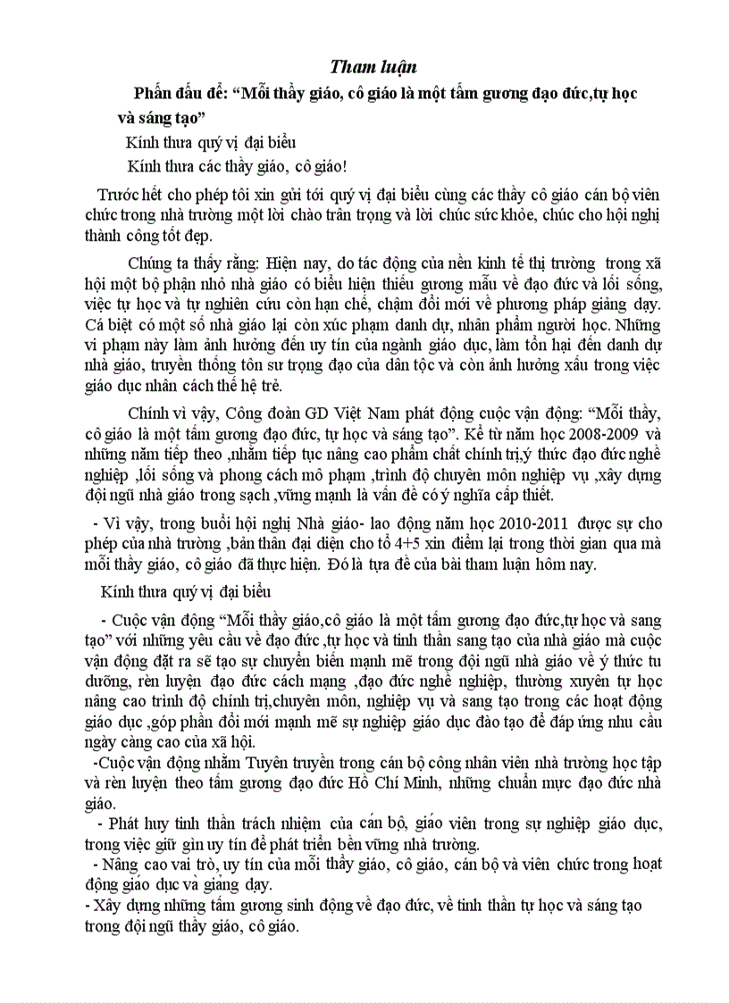 image for page Tham luận HN nhà giáo lao động 2010