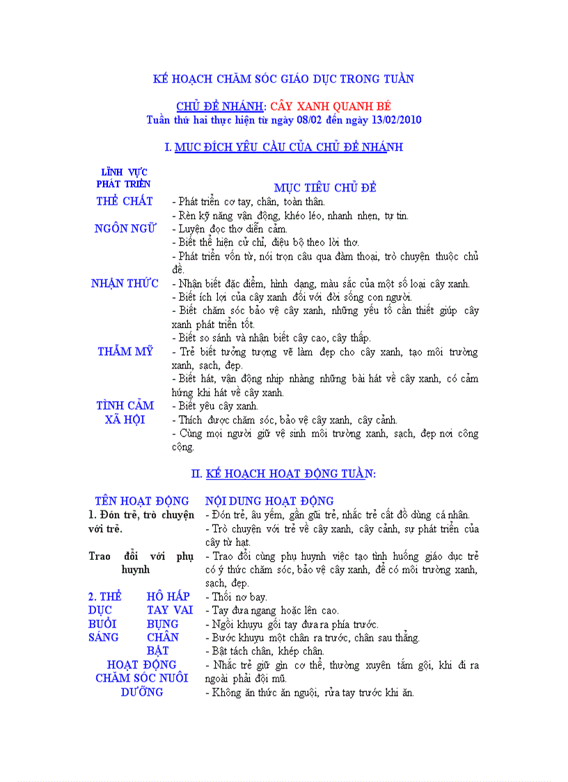 image for page Thế giới thực vật Cây xanh quanh bé