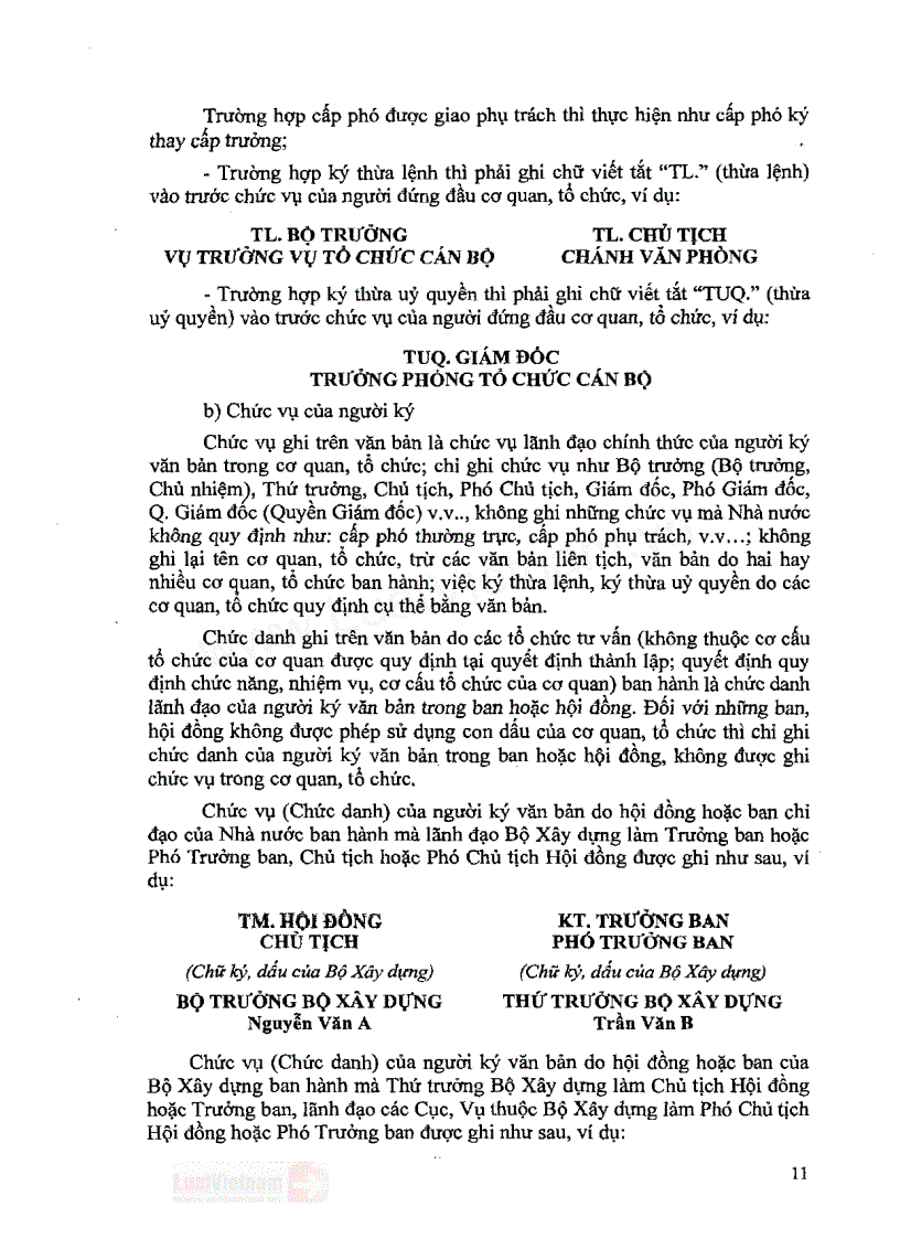 image for page Thông tư 01 Hướng dẫn thể thức trình bày văn bản