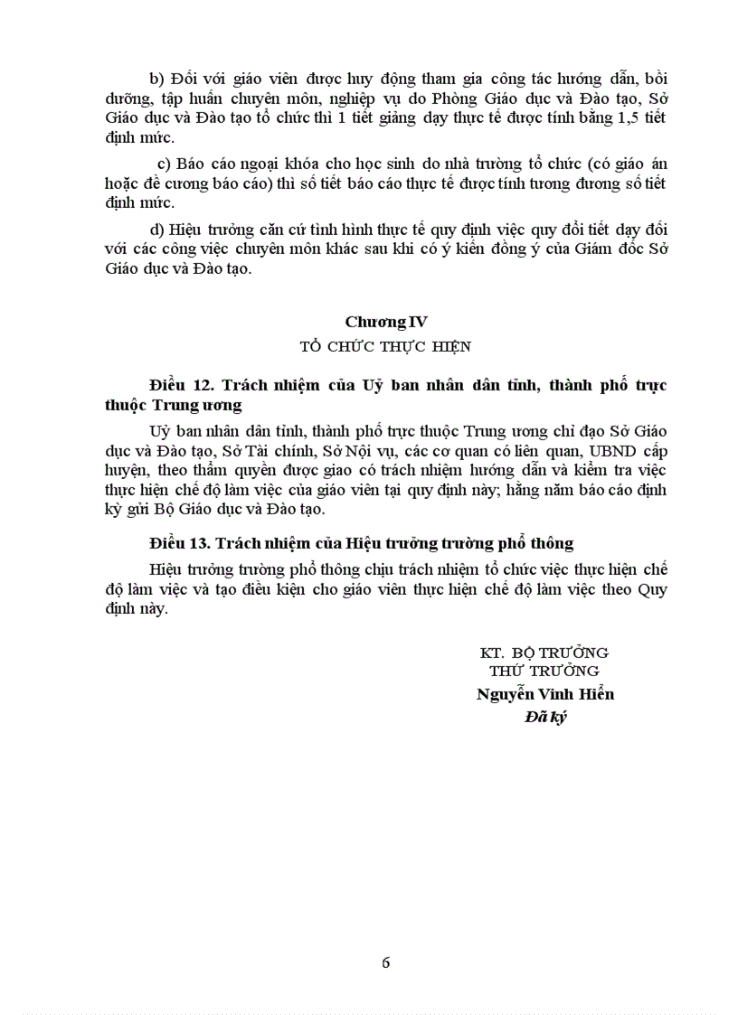 image for page Thông tư 28 về đinh mức giảng dạy của GV