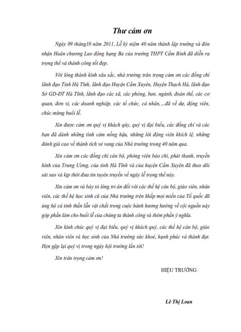 image for page Thư cảm ơn