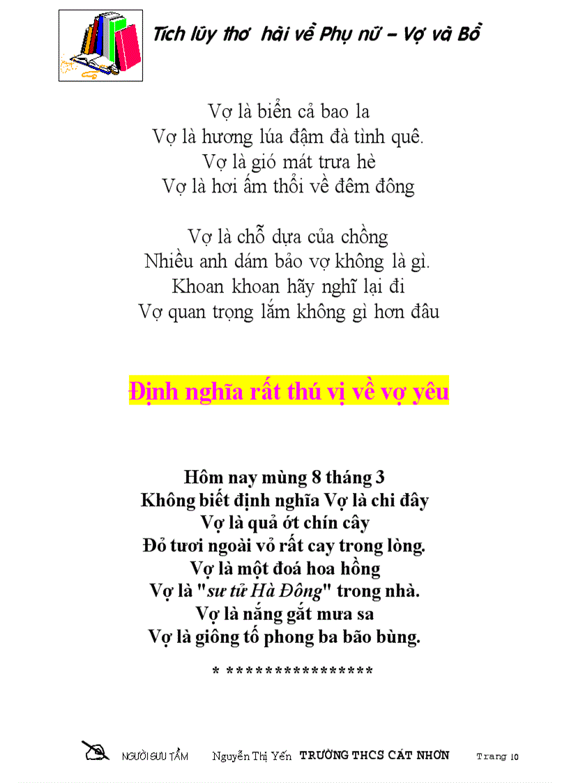 image for page Thư giãn 9 điều vợ thương chồng