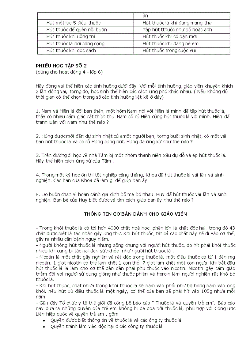 image for page Thuốc lá và sức khỏe