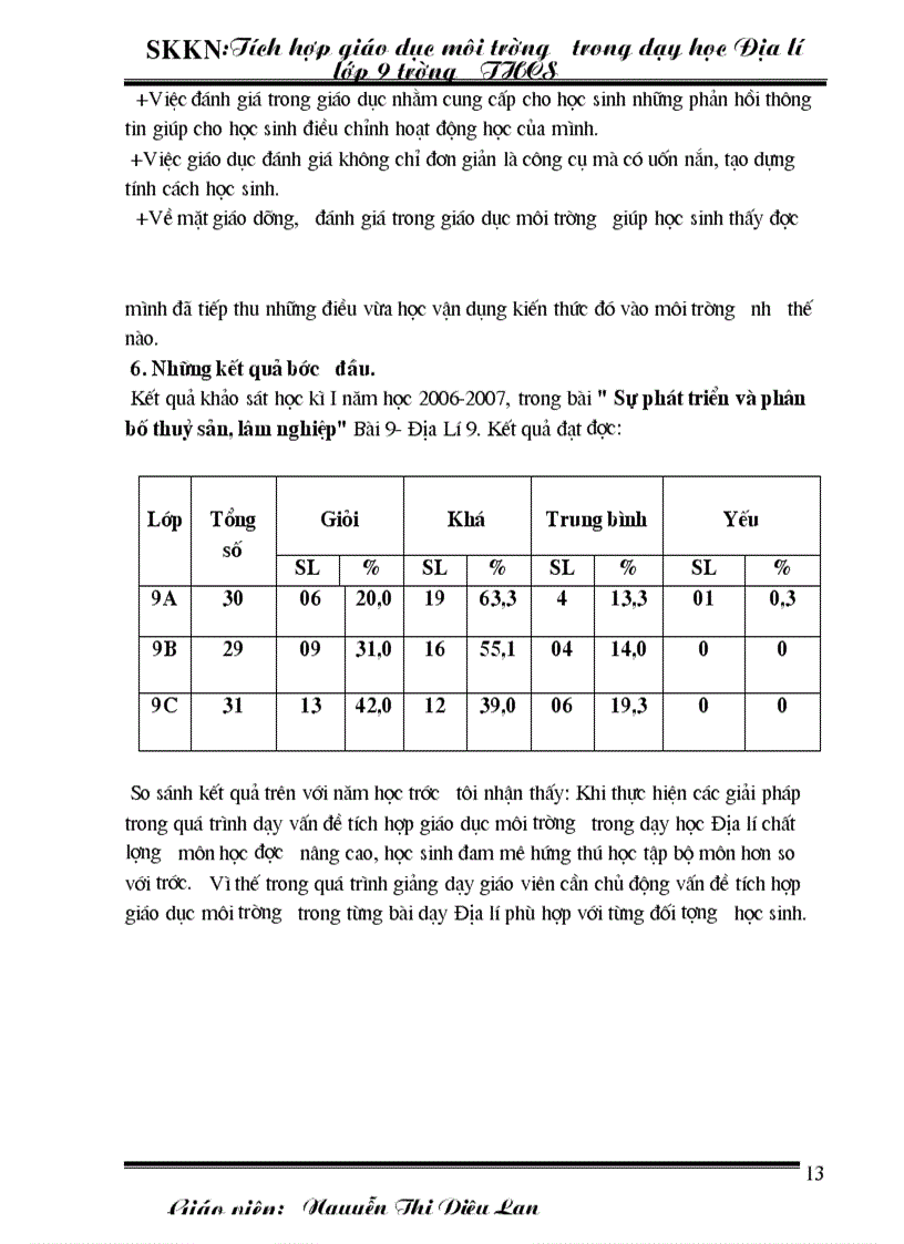 image for page Tích hợp giáo dục môi trường trong dạy địa lí