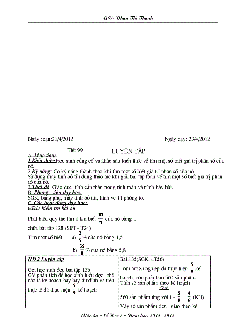 image for page Tiết 101 toán 6