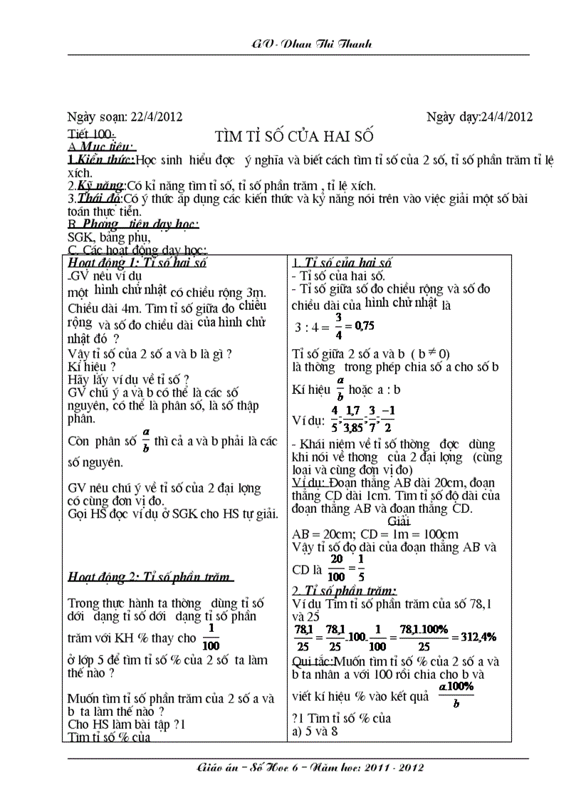 image for page Tiết 101 toán 6