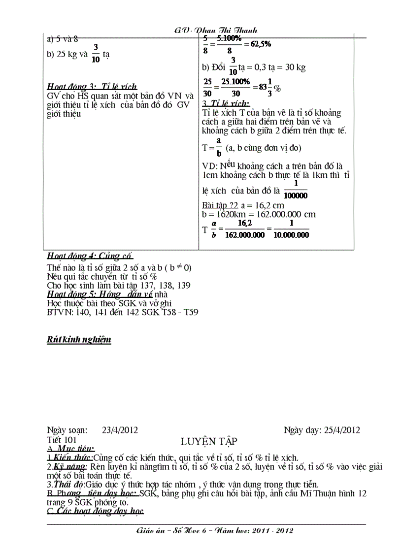 image for page Tiết 101 toán 6
