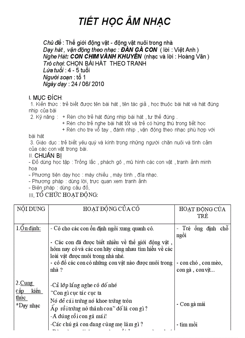 image for page Tiết học âm nhạc