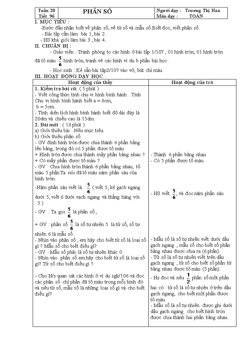 image for page Toán 4 Phân số