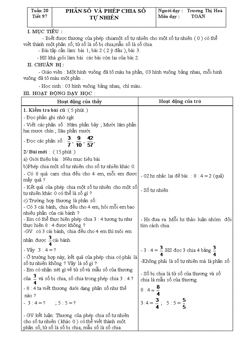 image for page Toán 4 Phân số
