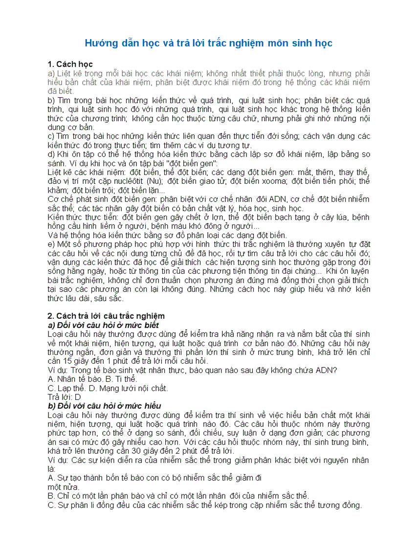 image for page Trắc nghiệm sinh học cấp 3