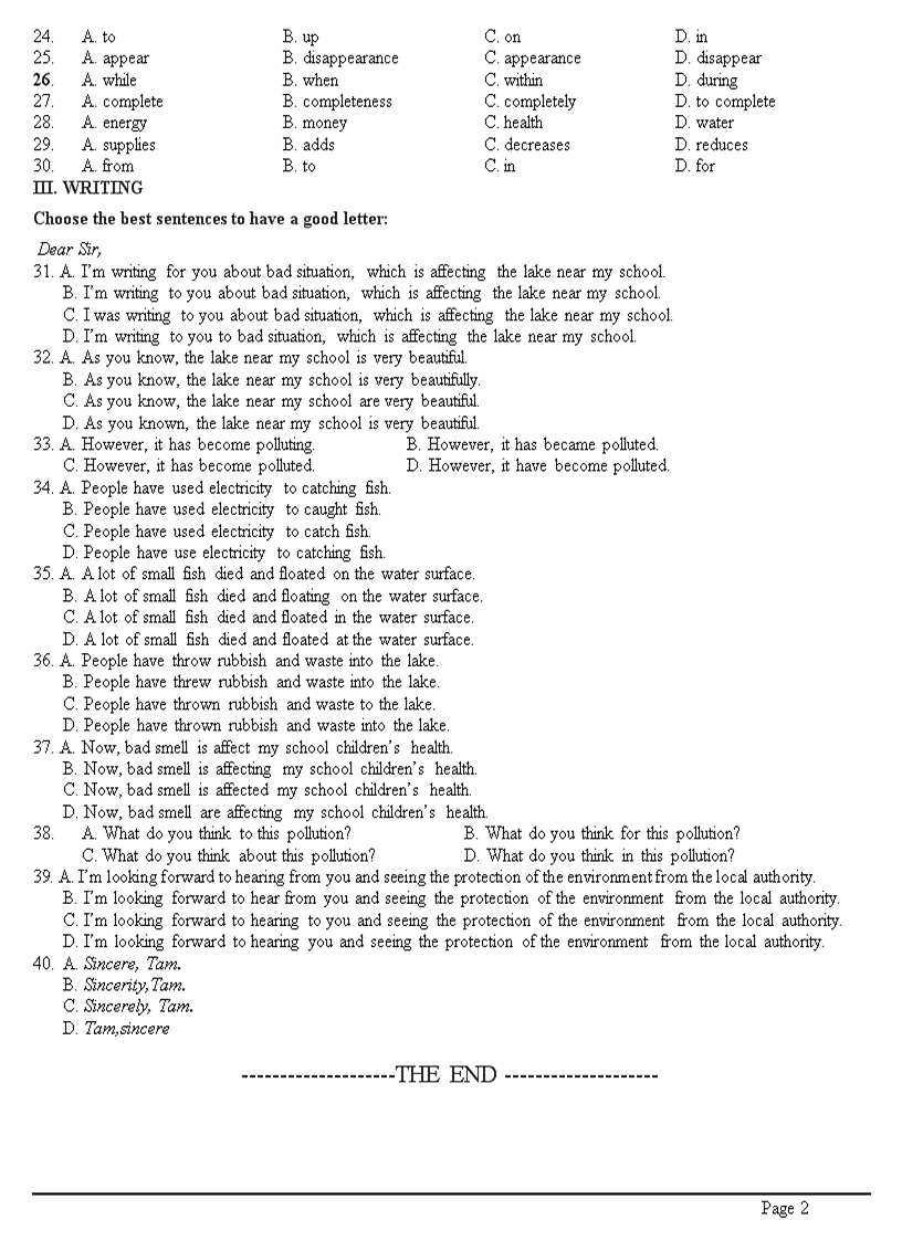 image for page Trac ngiem tieng anh 9 unit6