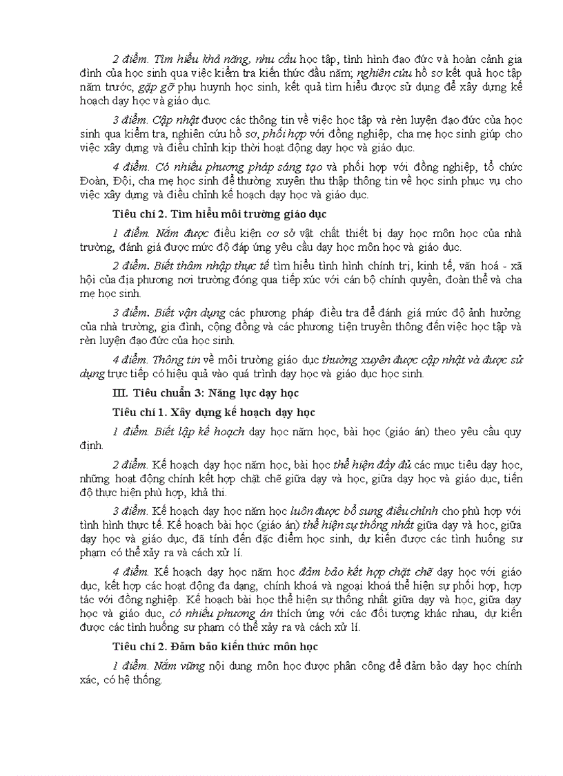 image for page Tự đánh giá chuẩn nghề nghiệp giáo viên