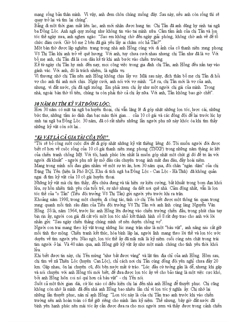 image for page Tư liệu về ngã ba Đồng Lộc Hà Tĩnh huyền thoại