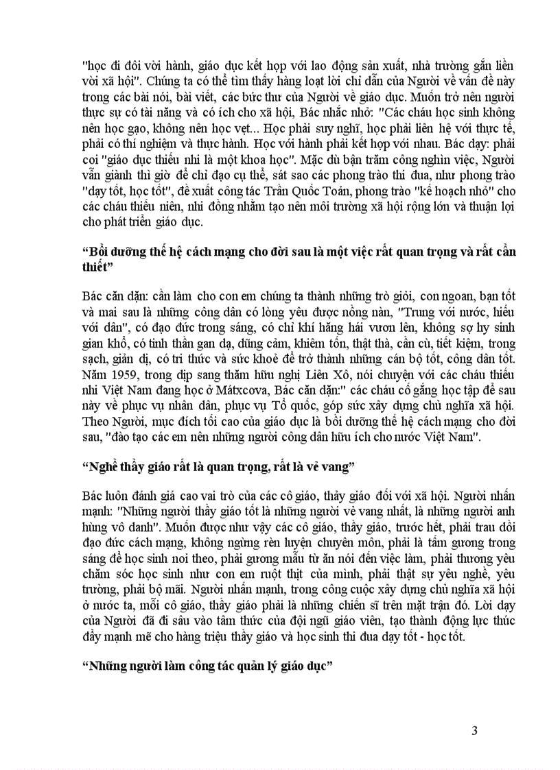 image for page Tư tưởng HCM về giáo dục