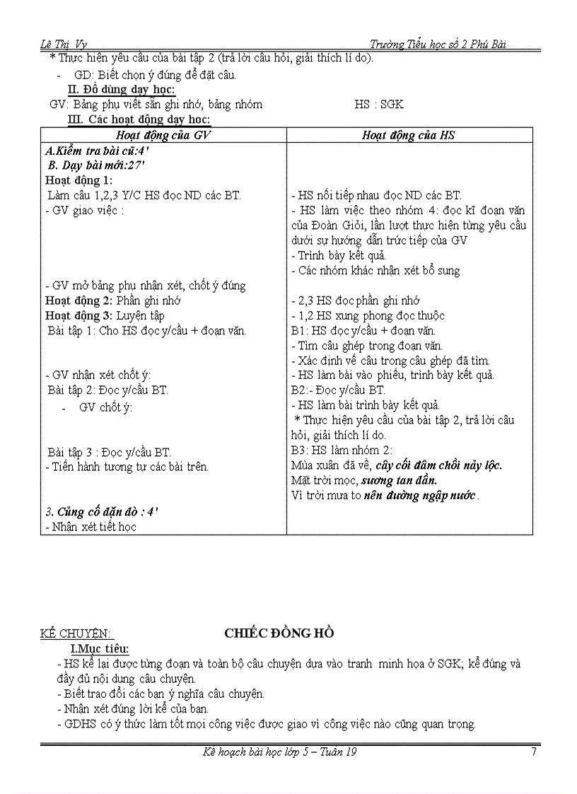 image for page Tuần 19 Giáo án lớp 5 CKTKN GDKNS