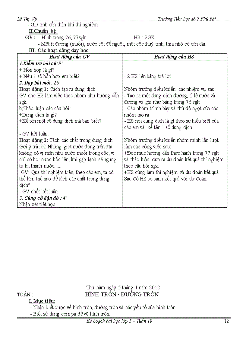 image for page Tuần 19 Giáo án lớp 5 CKTKN GDKNS