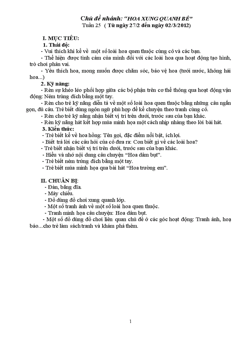 image for page Tuần 25 Hoa xung quanh bé