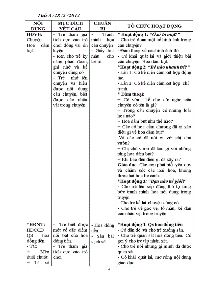 image for page Tuần 25 Hoa xung quanh bé