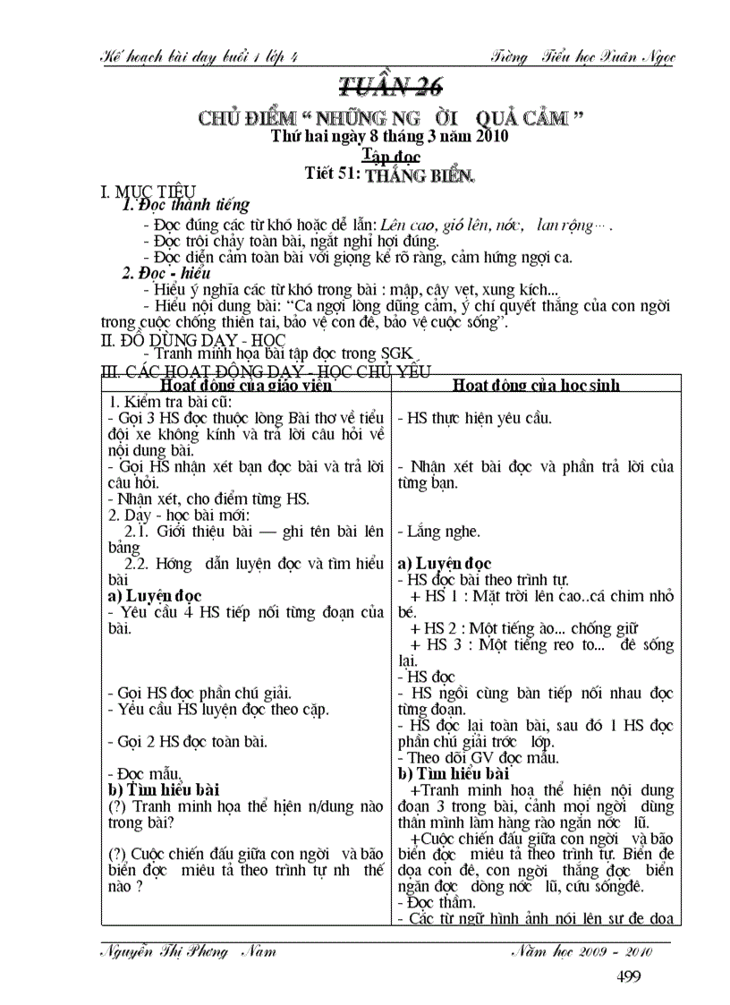 image for page Tuần 26 buổi 1 lớp 4