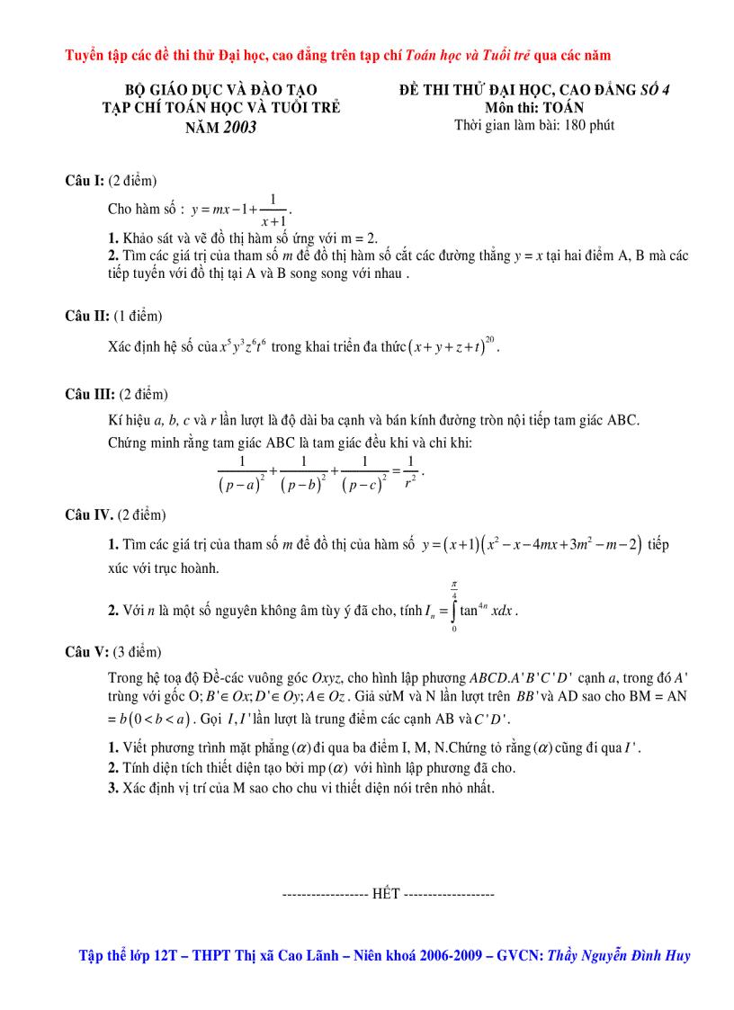 image for page Tuyen tap cac de thi tren bao toan