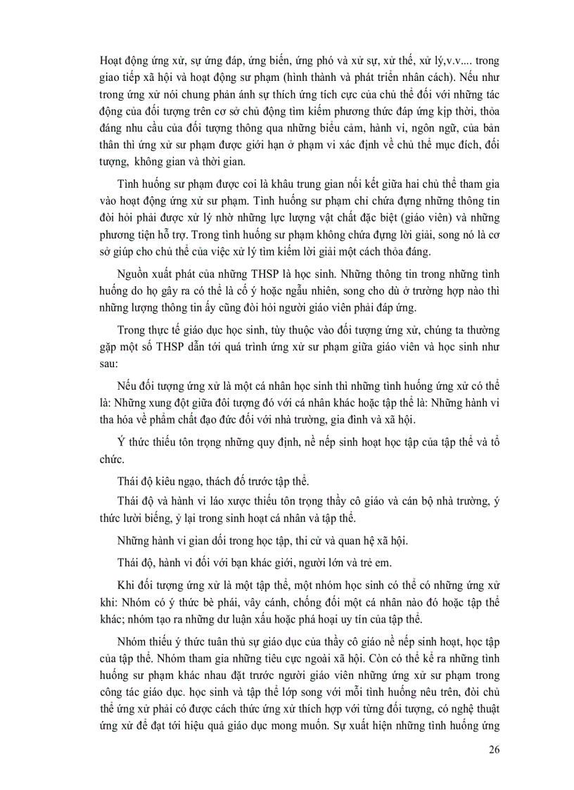 image for page Ứng xử sư phạm