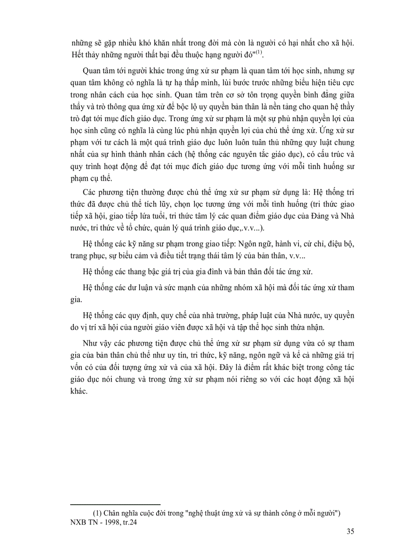 image for page Ứng xử sư phạm