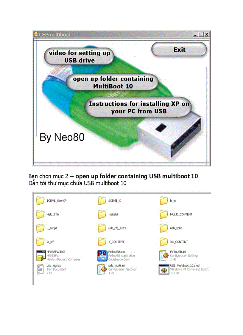 image for page USB 2 in 1 SetUP XP và Hirent Boot CD 9 9