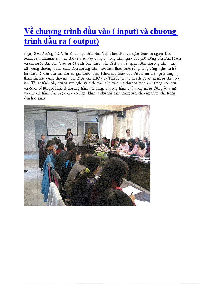 image for page Về chương trình đầu vào và chương trình đầu ra