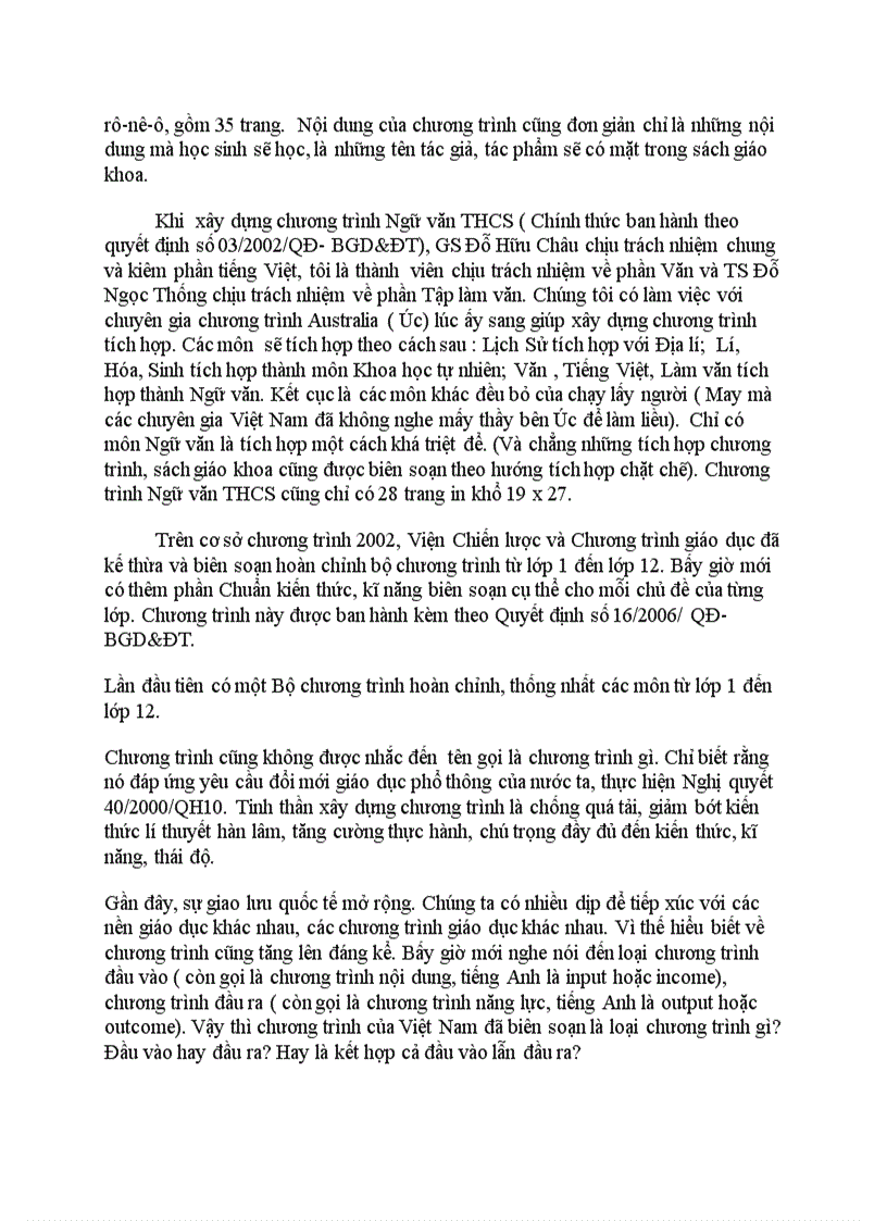 image for page Về chương trình đầu vào và chương trình đầu ra