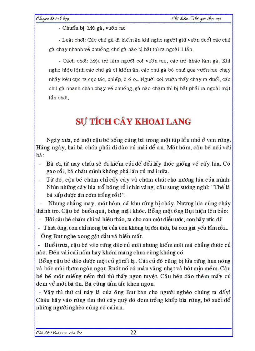 image for page Vườn rau của bé