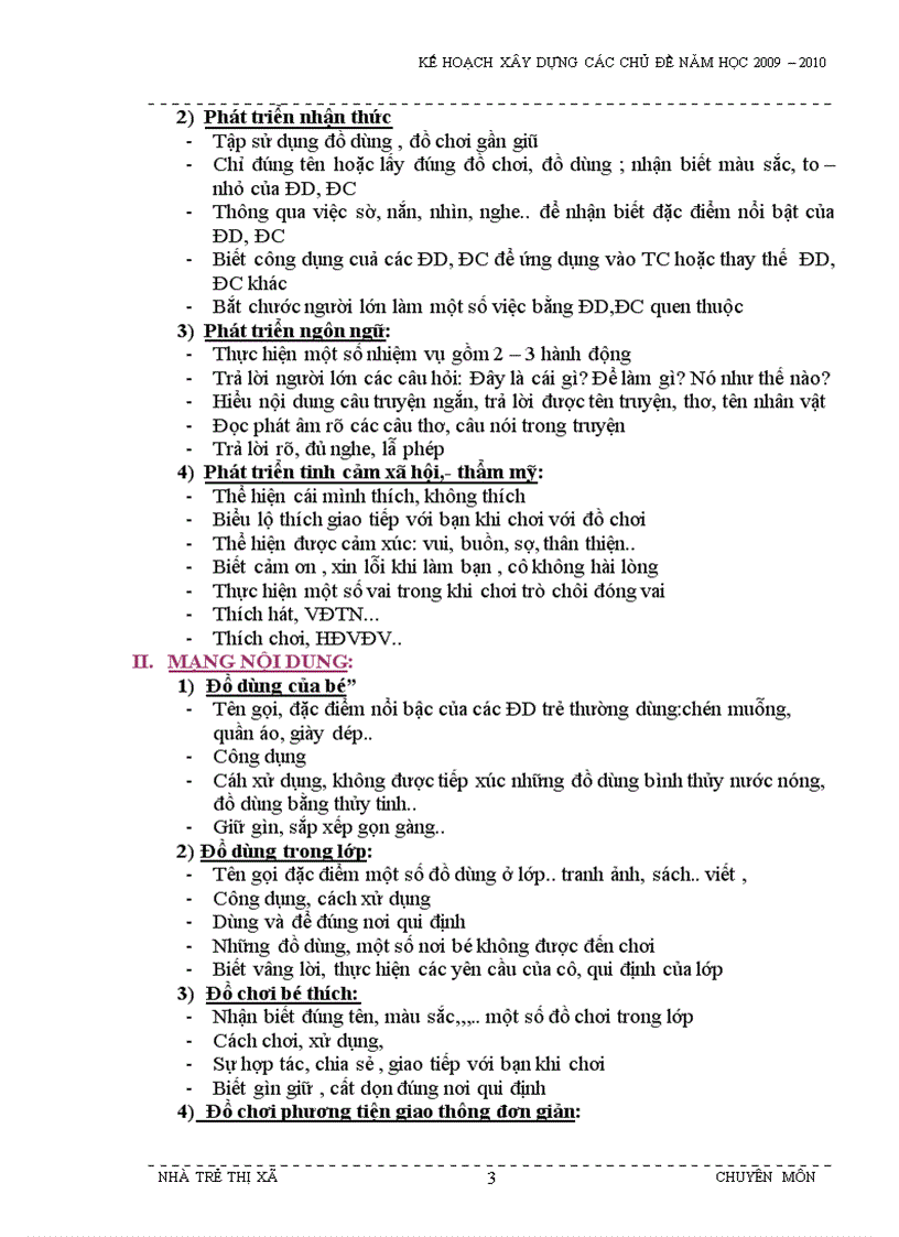 image for page Xây dựng mạng nội dung và hoạt động nhà trẻ