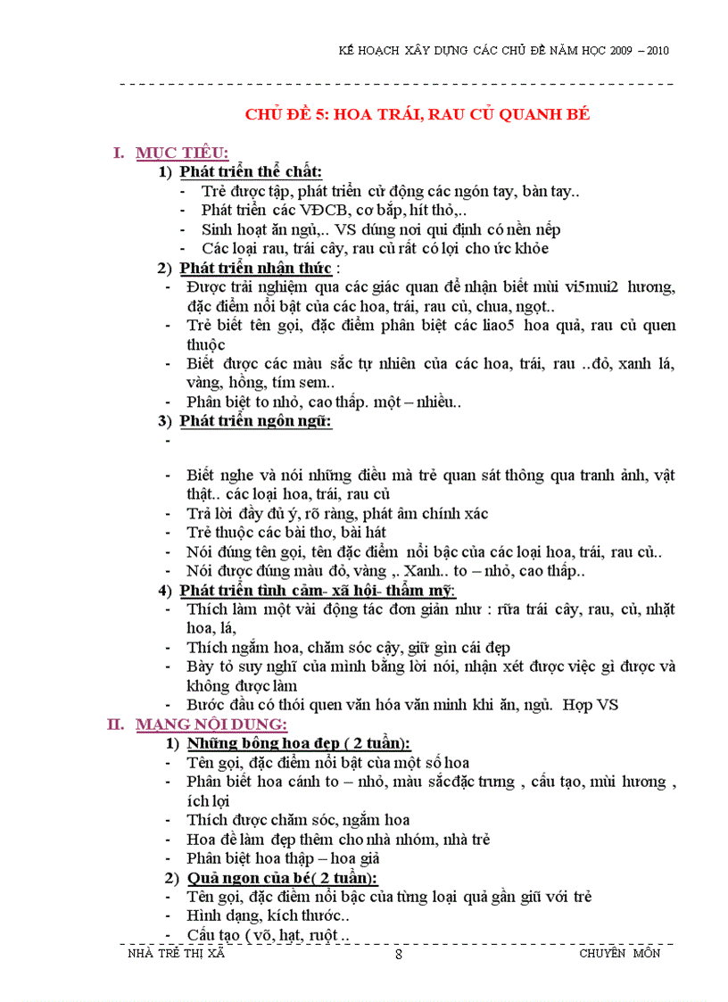 image for page Xây dựng mạng nội dung và hoạt động nhà trẻ