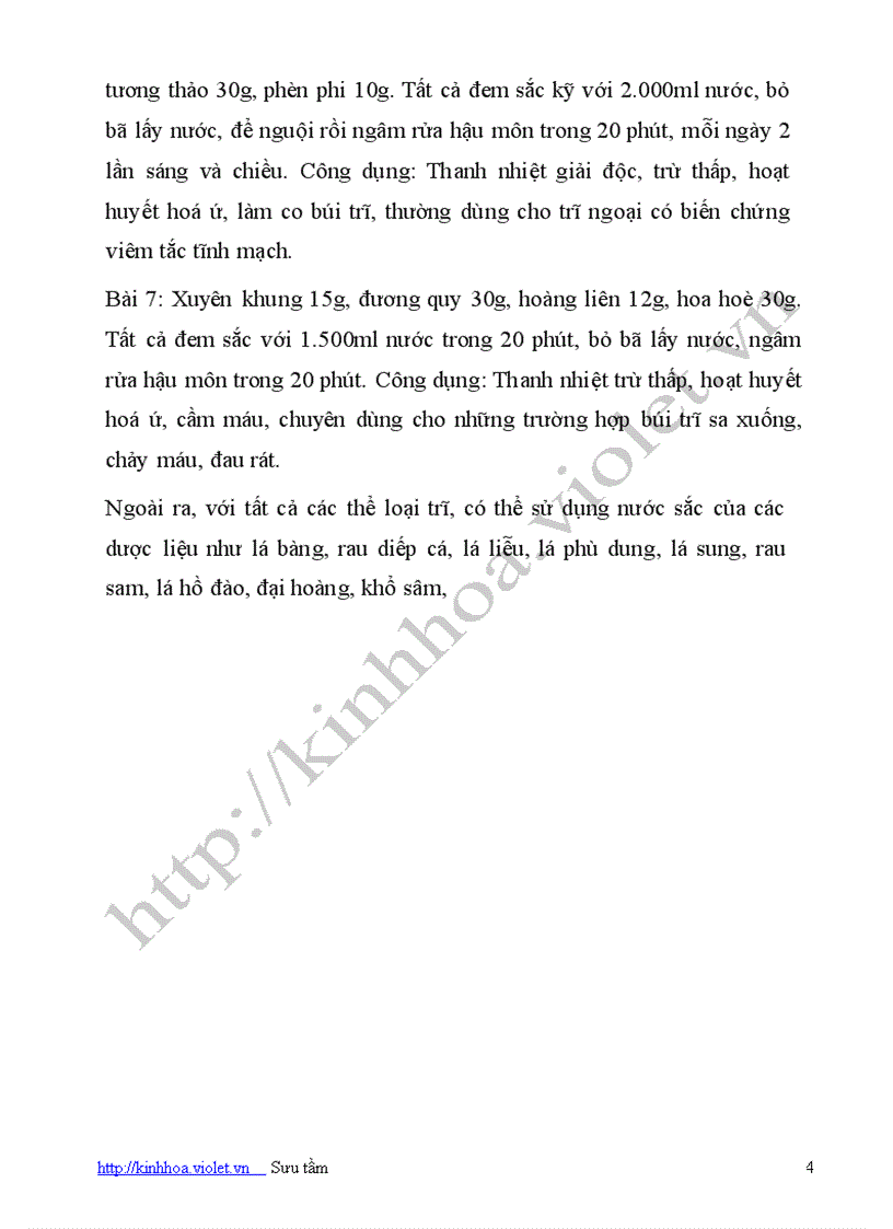 image for page Bài thuốc chữa bệnh trĩ ở người