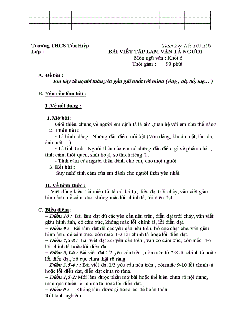 image for page Bài viết TLV lớp 6