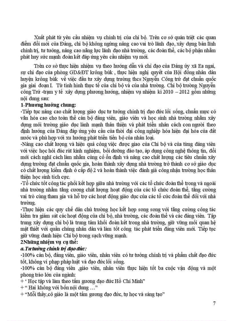 image for page Báo cáo chính trị đại hội chi bộ