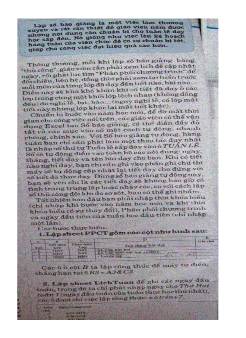 image for page Cách thiết lập sổ báo giảng