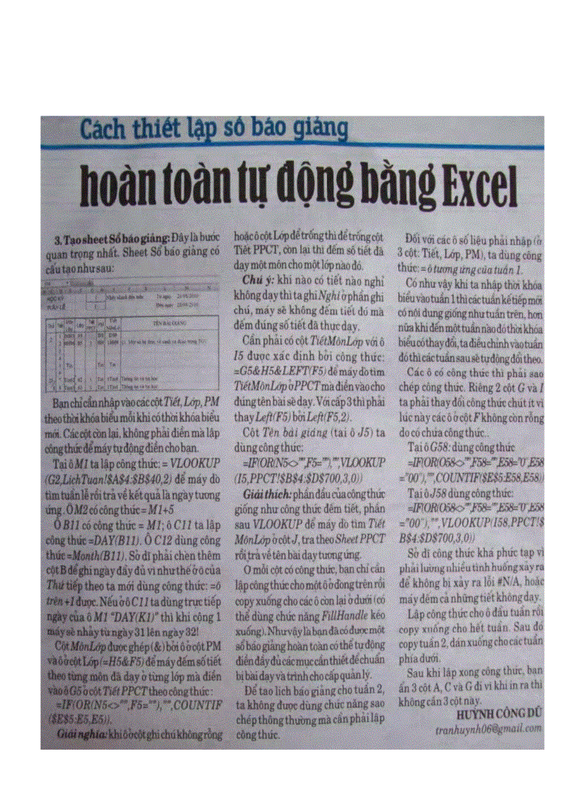 image for page Cách thiết lập sổ báo giảng