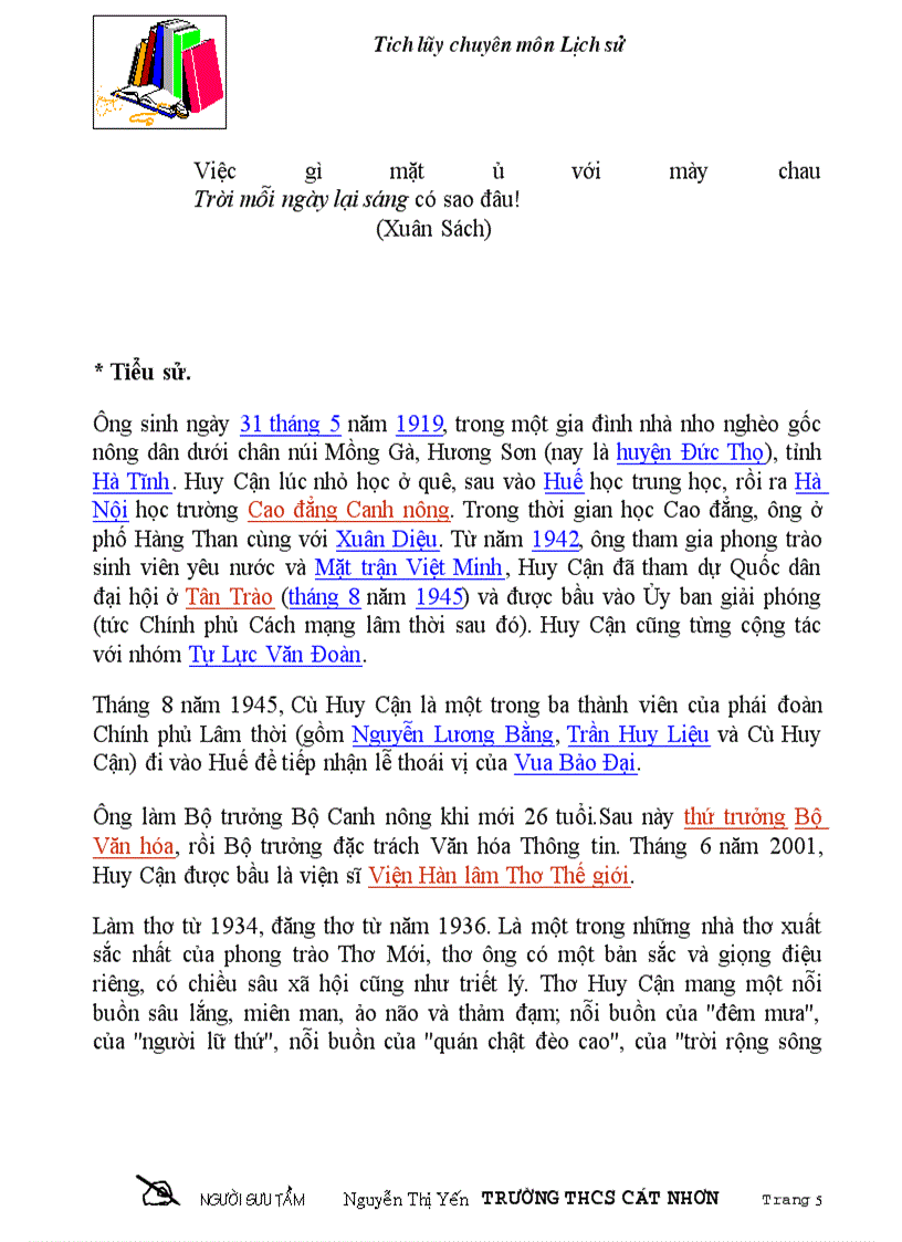 image for page Chan dung va tieu su cac nha van viet nam tieu bieu