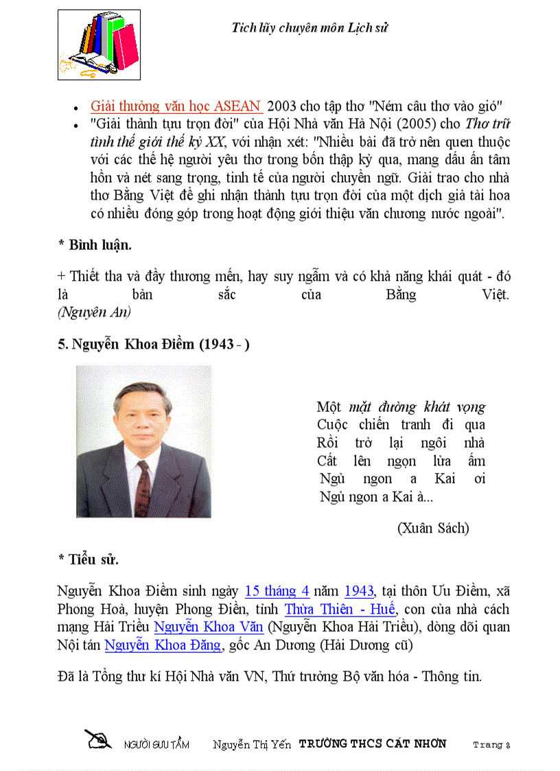 image for page Chan dung va tieu su cac nha van viet nam tieu bieu