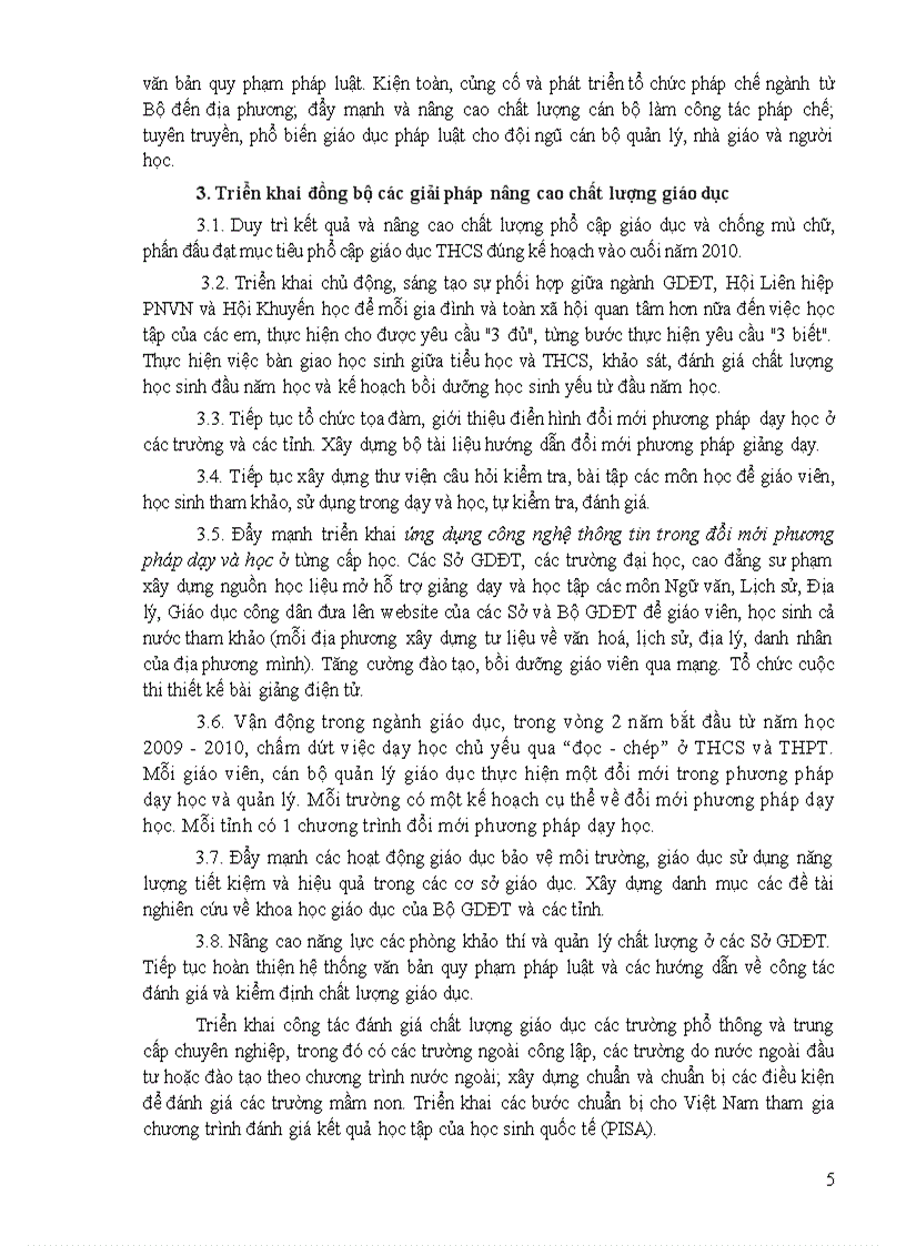 image for page Chi thị nhiệm vụ năm học của GDMN GDPT GDTX GDCN năm học 2009 2010