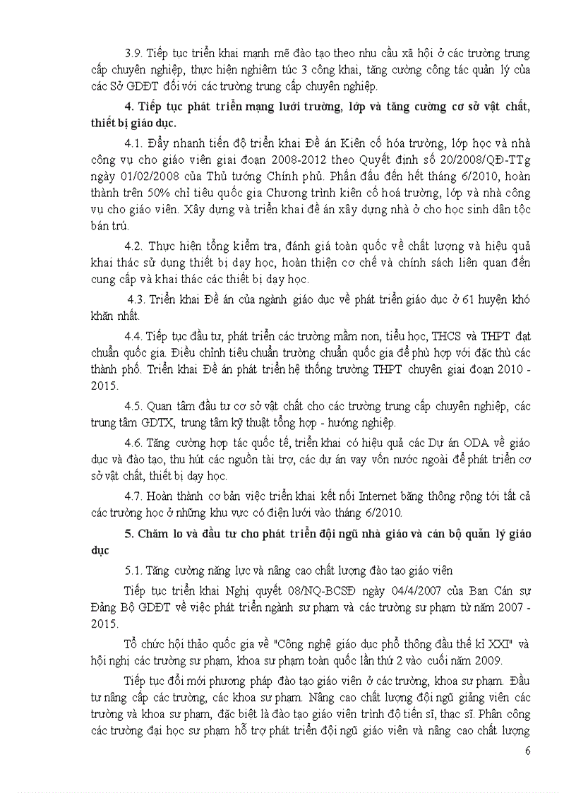 image for page Chi thị nhiệm vụ năm học của GDMN GDPT GDTX GDCN năm học 2009 2010