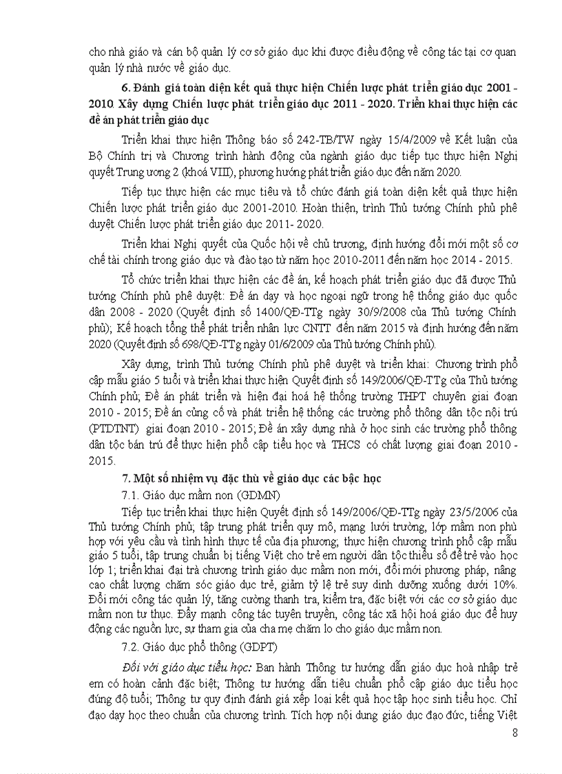 image for page Chi thị nhiệm vụ năm học của GDMN GDPT GDTX GDCN năm học 2009 2010
